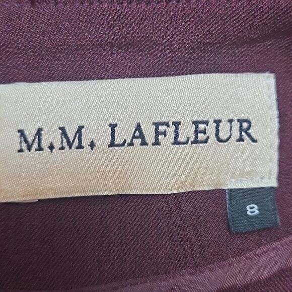 M.M. LaFleur Nisa Dress Maroon Sheath Size 8 - Picture 4 of 7